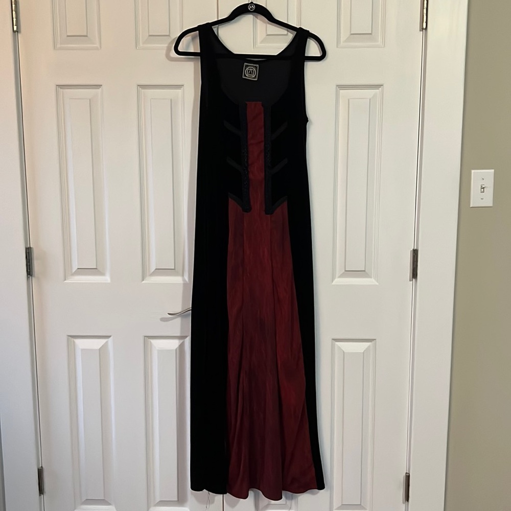 Vintage Red & Black Tank Maxi Dress